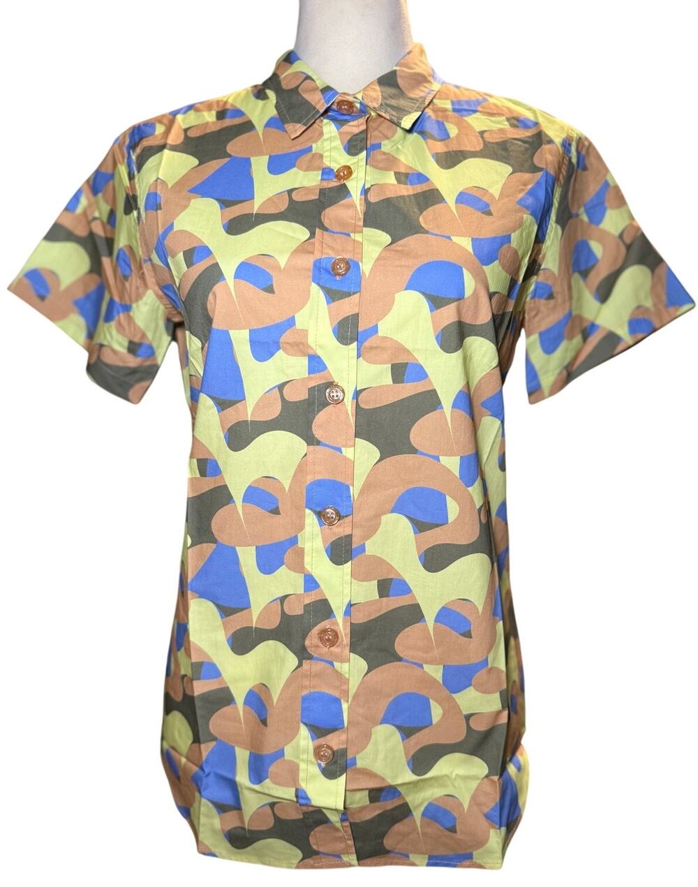 Wildfang The Essential Button Up, Pop Art, Deadstock, Unisex Size XS, NWT
